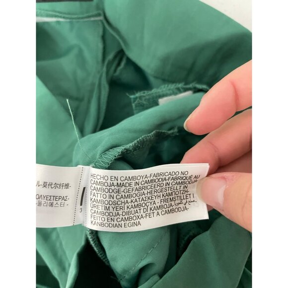 Zara Womens Pants Size XL Trousers Green Flowy Pleated Wide Leg 5427/420 NWOT - Picture 7 of 13